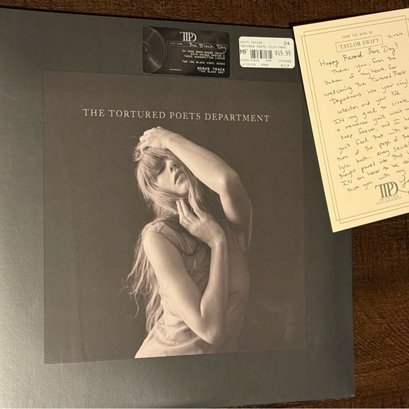 Taylor's Swift the tourtured poets department the black dog vinyl with RSD note - Picture 2 of 11